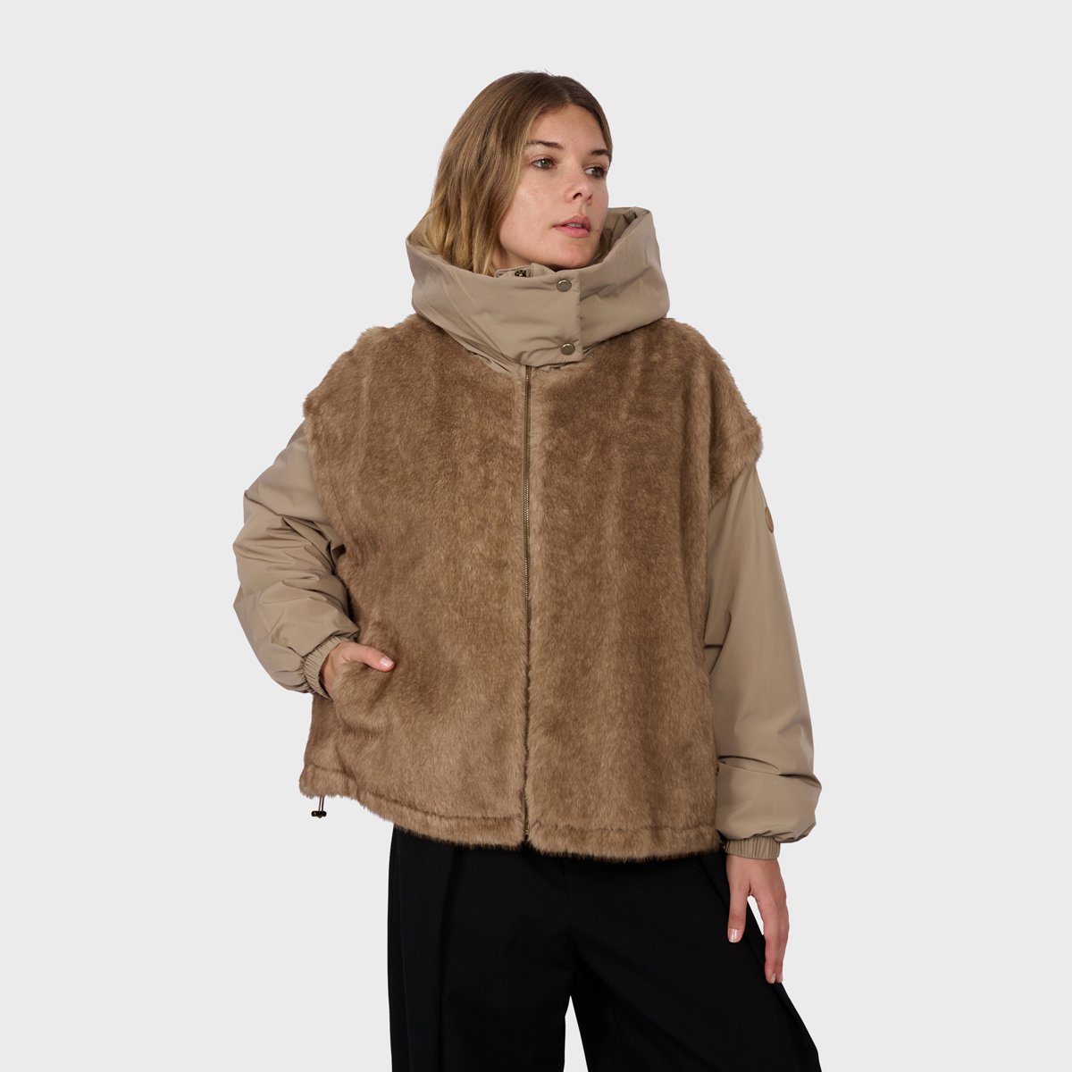 Blouson bomber à capuche ETNA carreaux, OAKWOOD