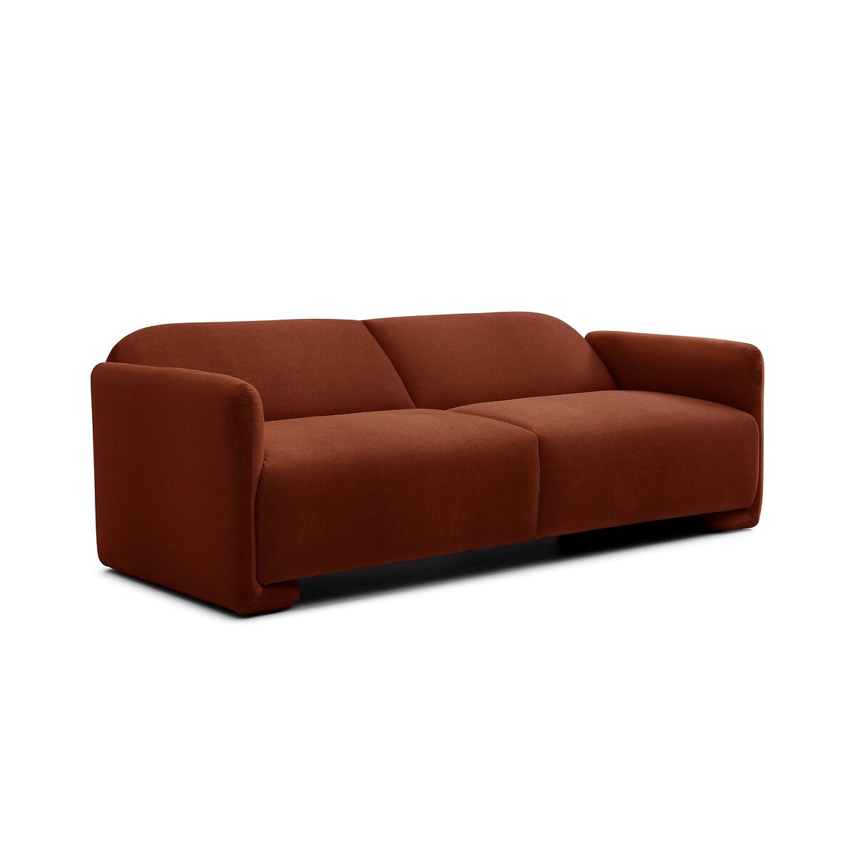 Marley Curved Velvet Sofabed burnt orange, ÉDITÉ