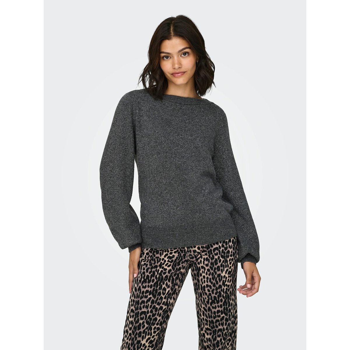 Crew Neck Jumper sparkly grey, JDY