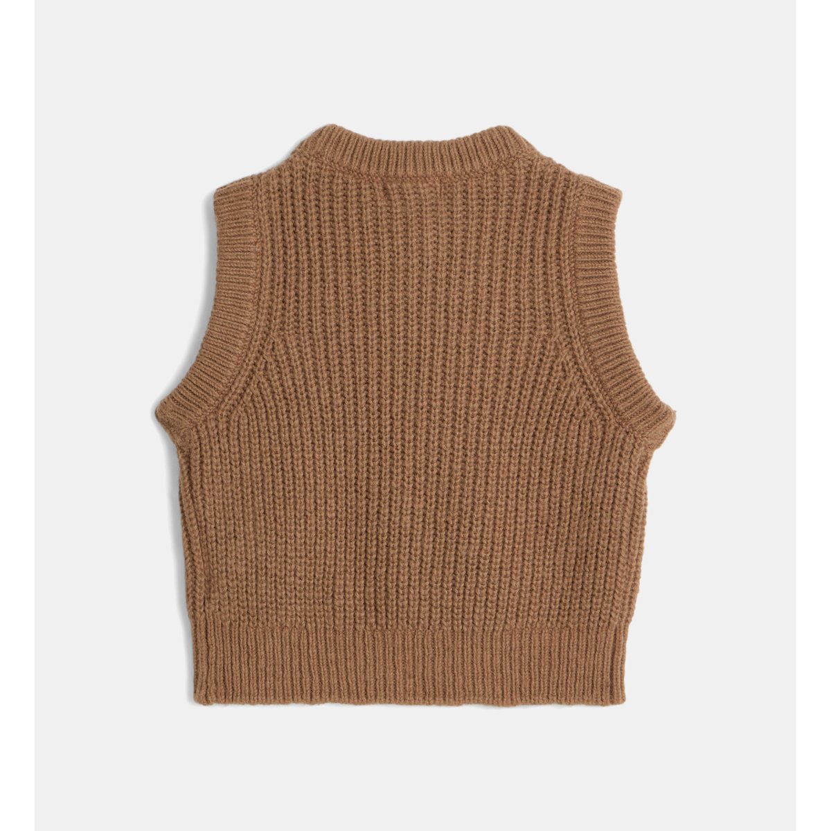 Gilet sans manches tameousse bb maille marron, CADET ROUSSELLE