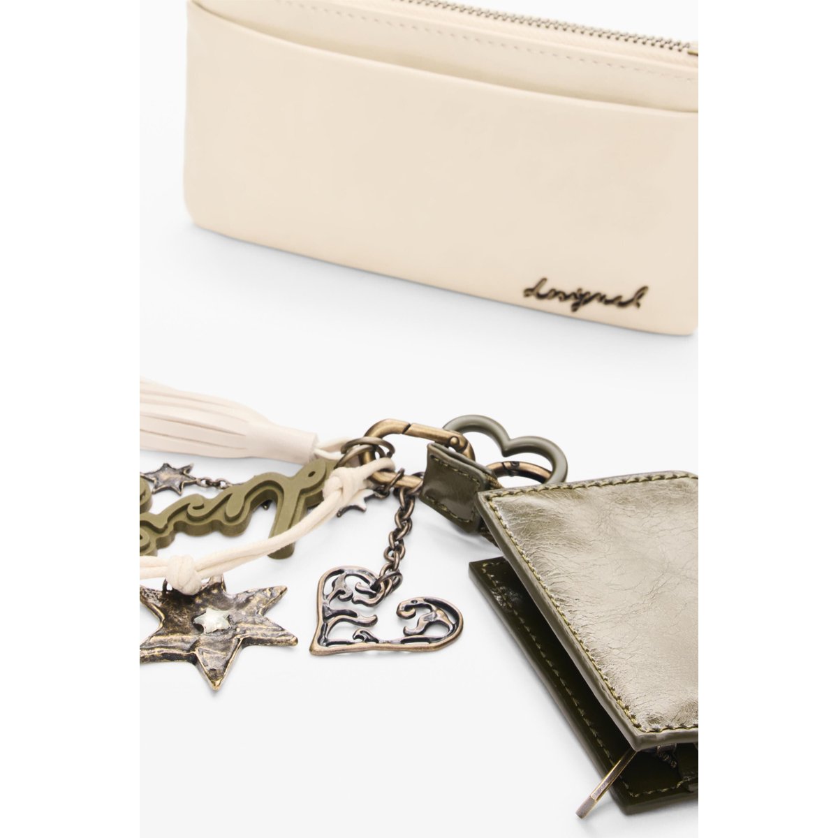 Petit porte-monnaie charms beige, DESIGUAL