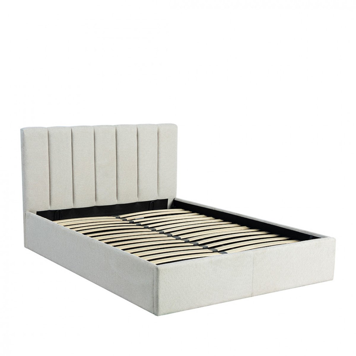 Lit coffre en tissu 140x190cm- LOU écru, DRAWER