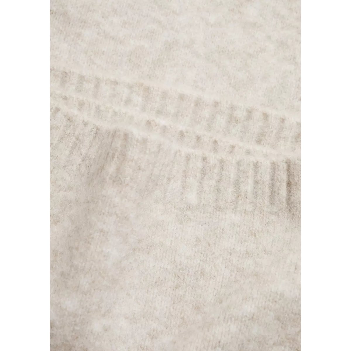 Pantalon maille long beige, MANGO
