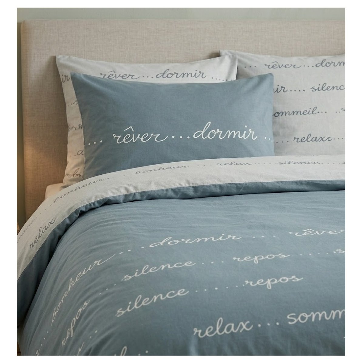 Parure de lit Collection Doux rêves bleu, EDEN