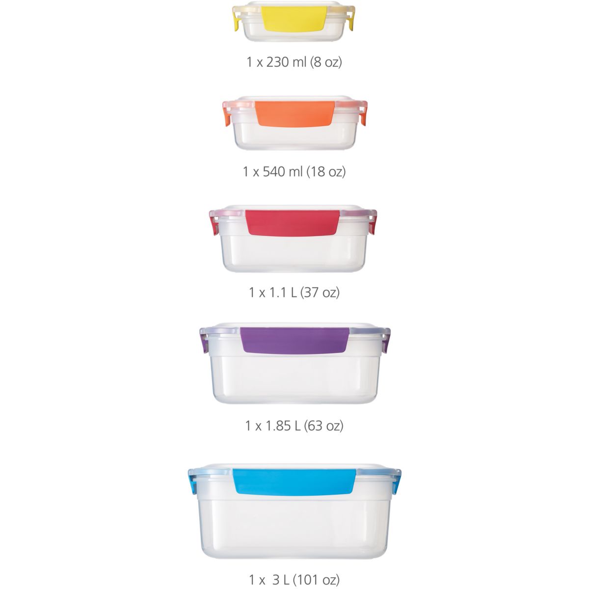 Boîte hermétique de conservation Nest Lock x5 transparent, JOSEPH JOSEPH