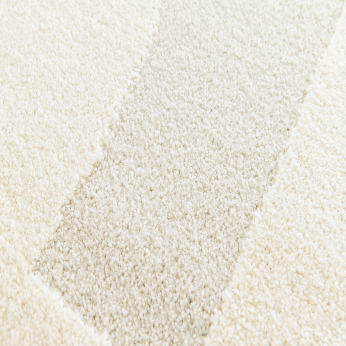 Tapis à reliefs doux géométrique  DESIGN DECO blanc, THE DECO FACTORY