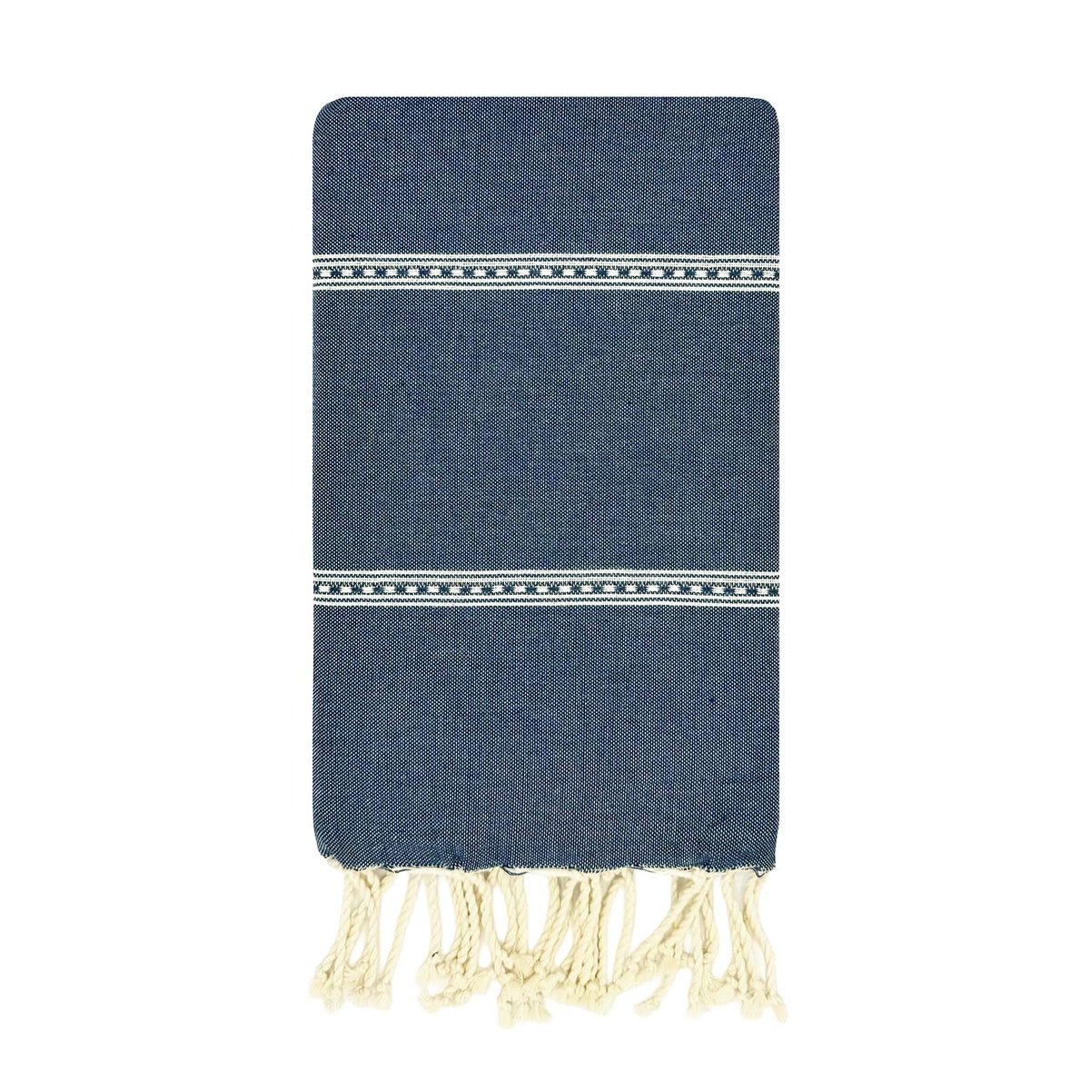Fouta en coton recyclé anti-sable 1mx2m Djerba REVA COLLECTION bleu, SEVIRA KIDS
