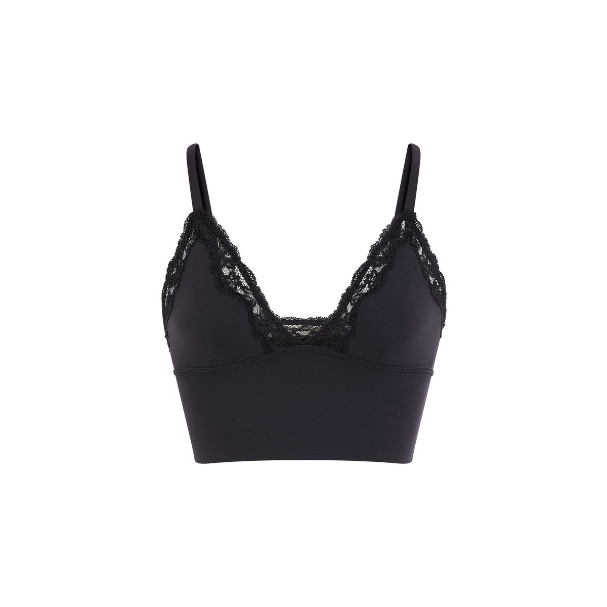 Soutien-gorge triangle en microfibre et dentelle PURE SOFT LACE noir, ETAM