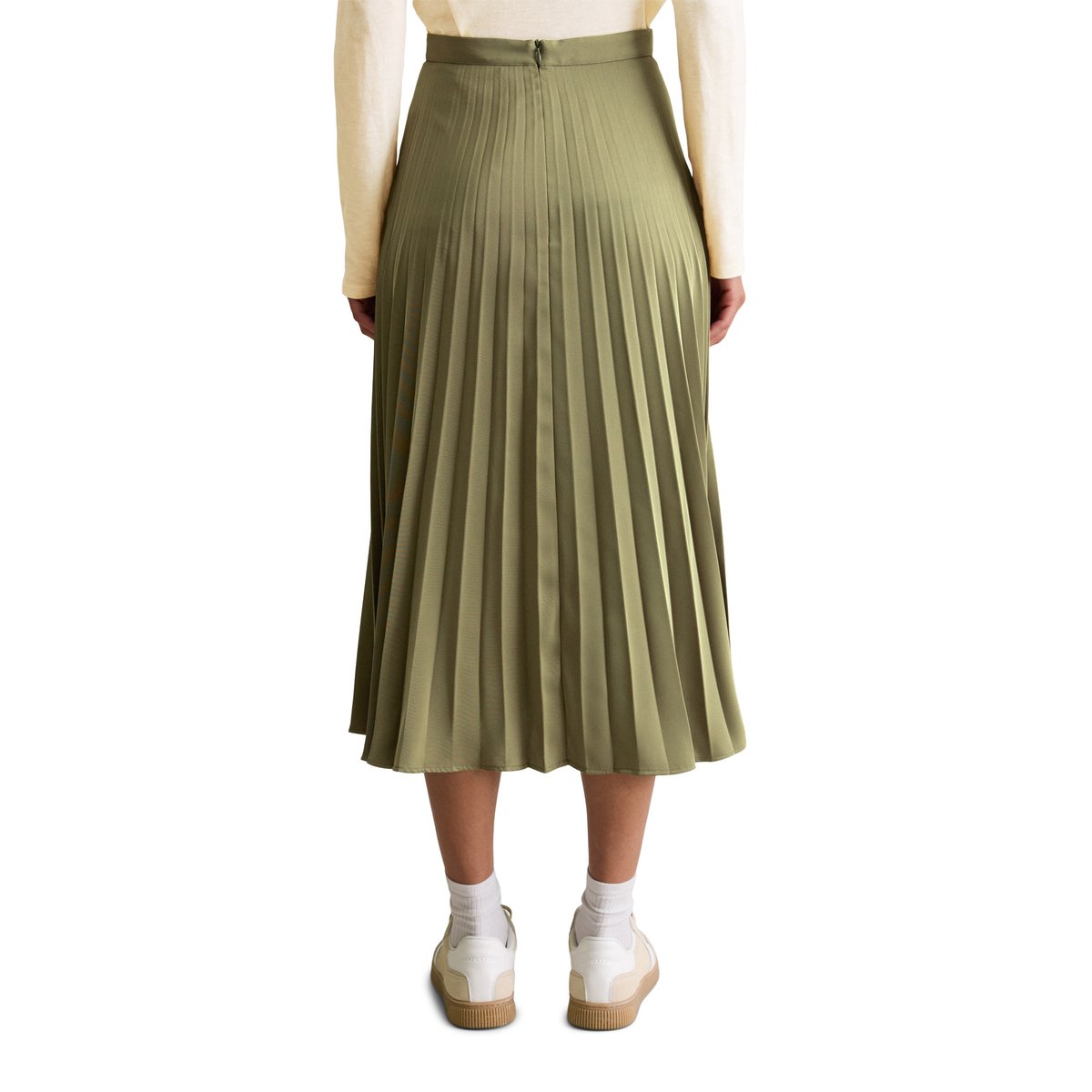 Jupe plissée A-Shape en polyester recyclé gris, MARC O’POLO DENIM