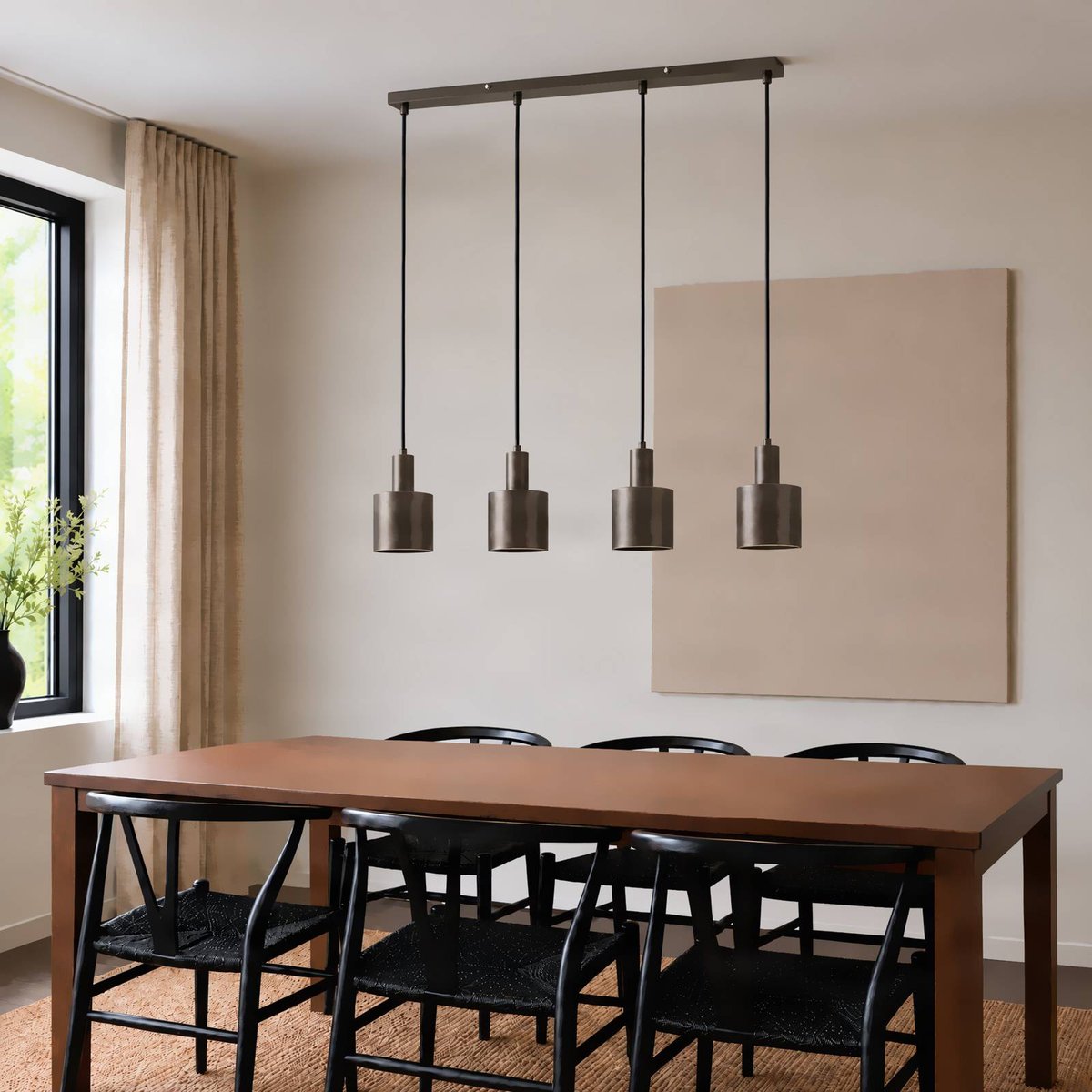 Suspension en métal moderne, Ovelia marron, LINDBY