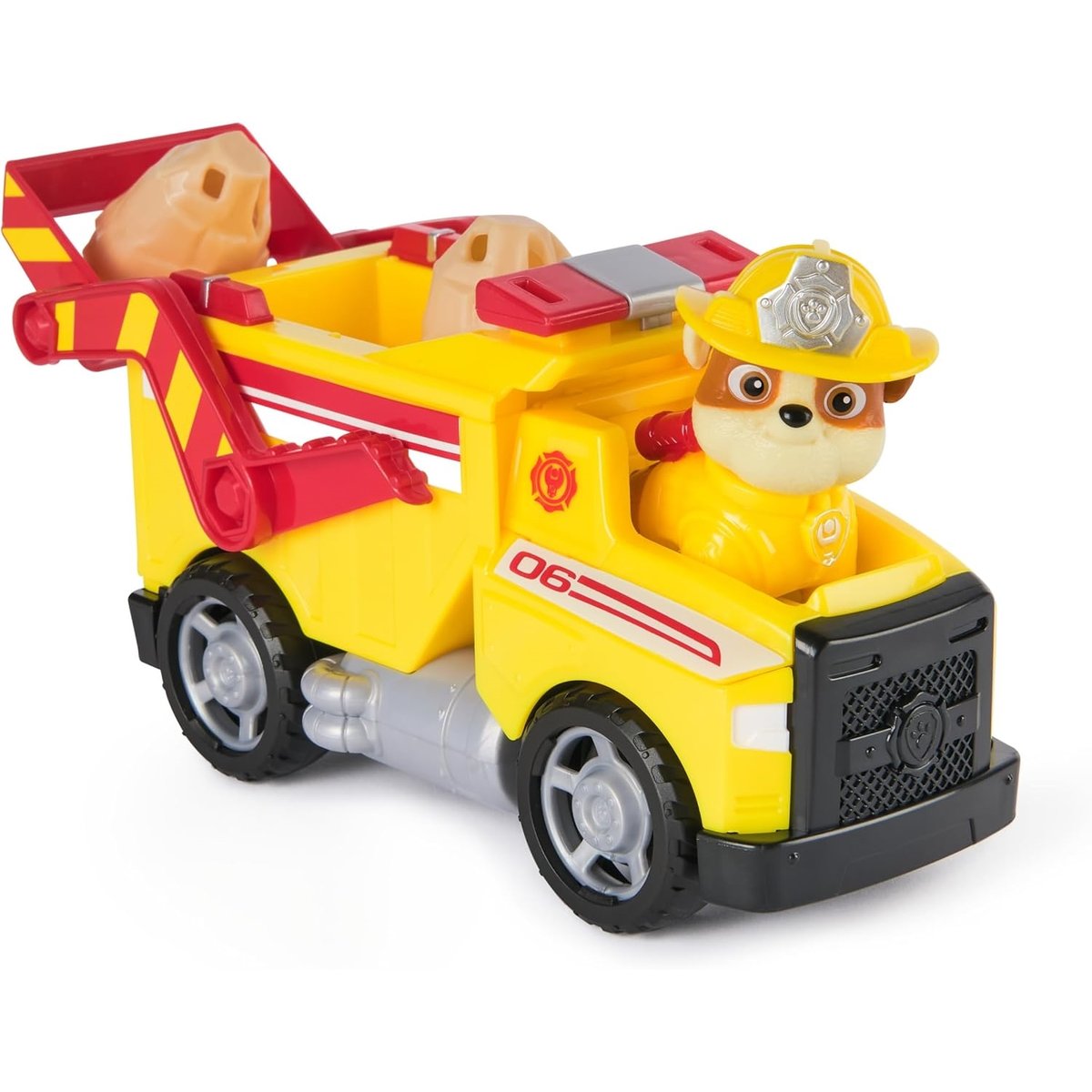 Spin Master Paw Patrol Fire Rescue - Rubble avec camion de sauvetage jaune, SPIN MASTER
