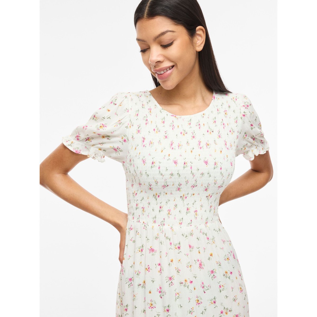 Robe Mi-Longue blanc - snow white2, VILA