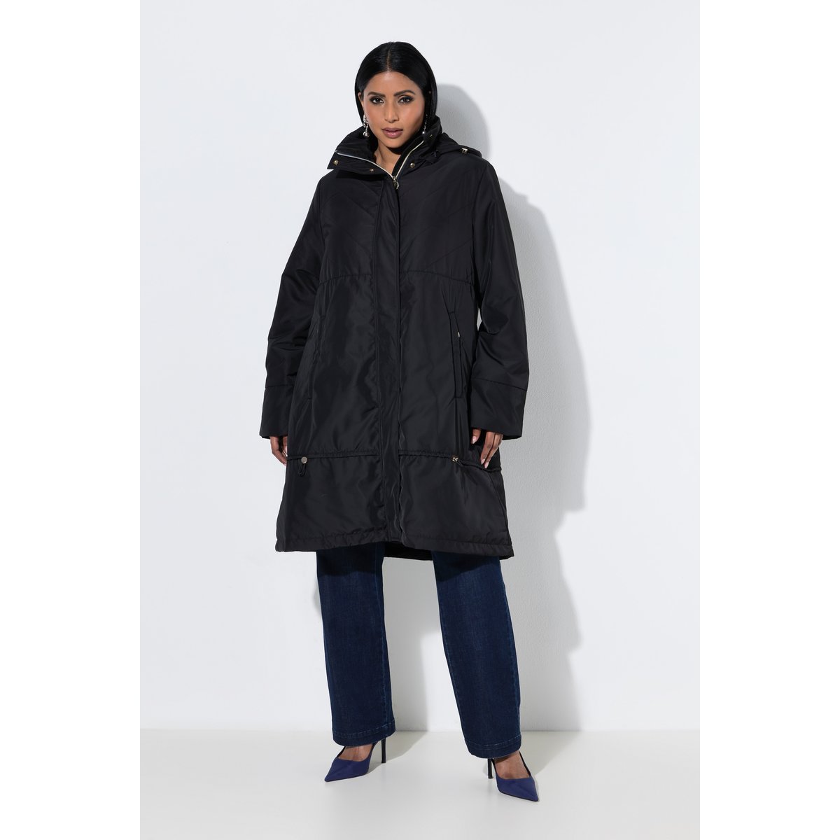 Manteau déperlant, jeu de matelassages marine foncé, ULLA POPKEN