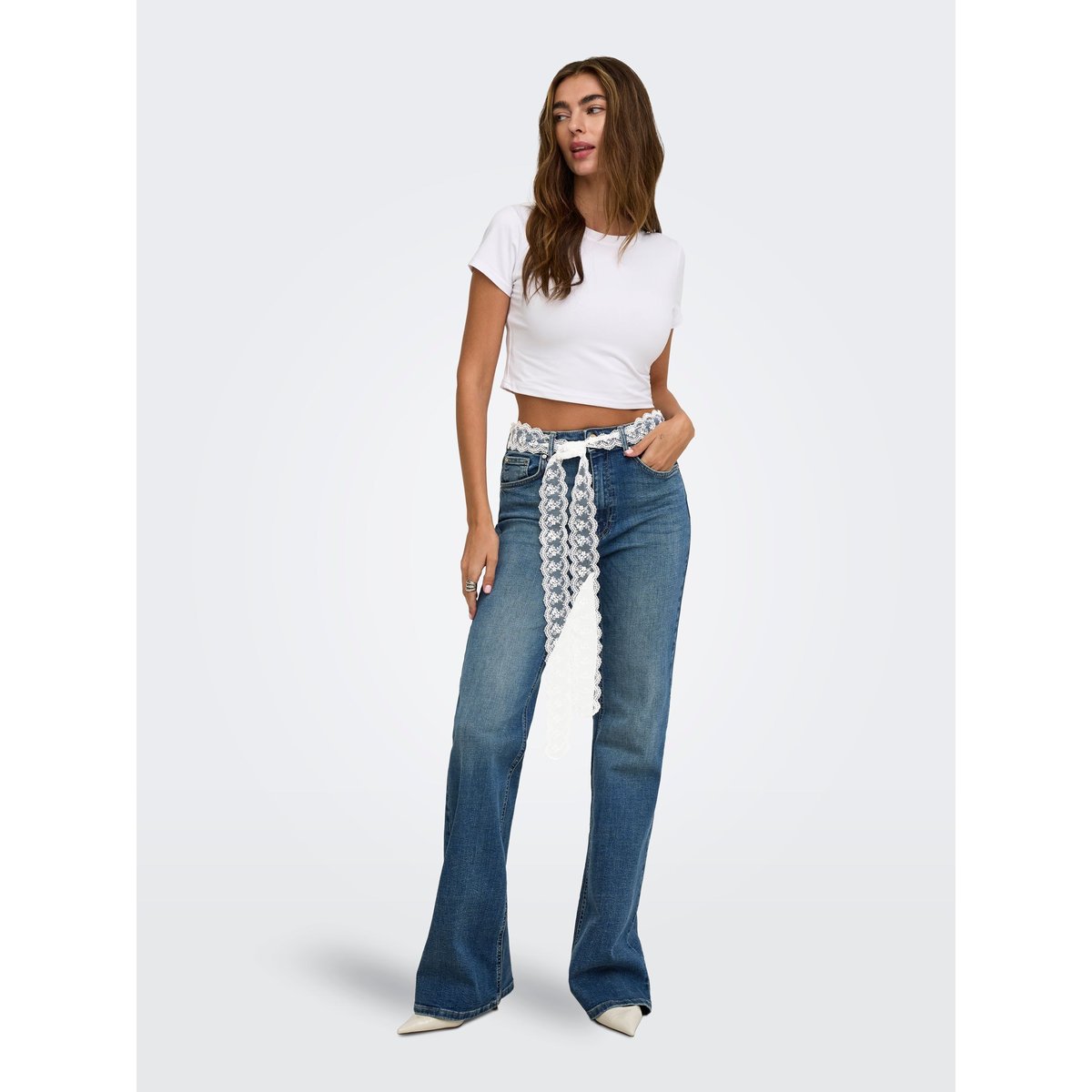 Jean Flared medium blue denim 1, ONLY
