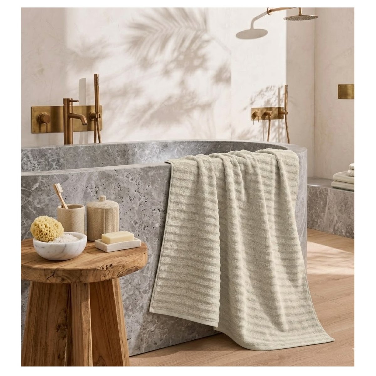 Serviette de toilette Collection Maia taupe, EDEN
