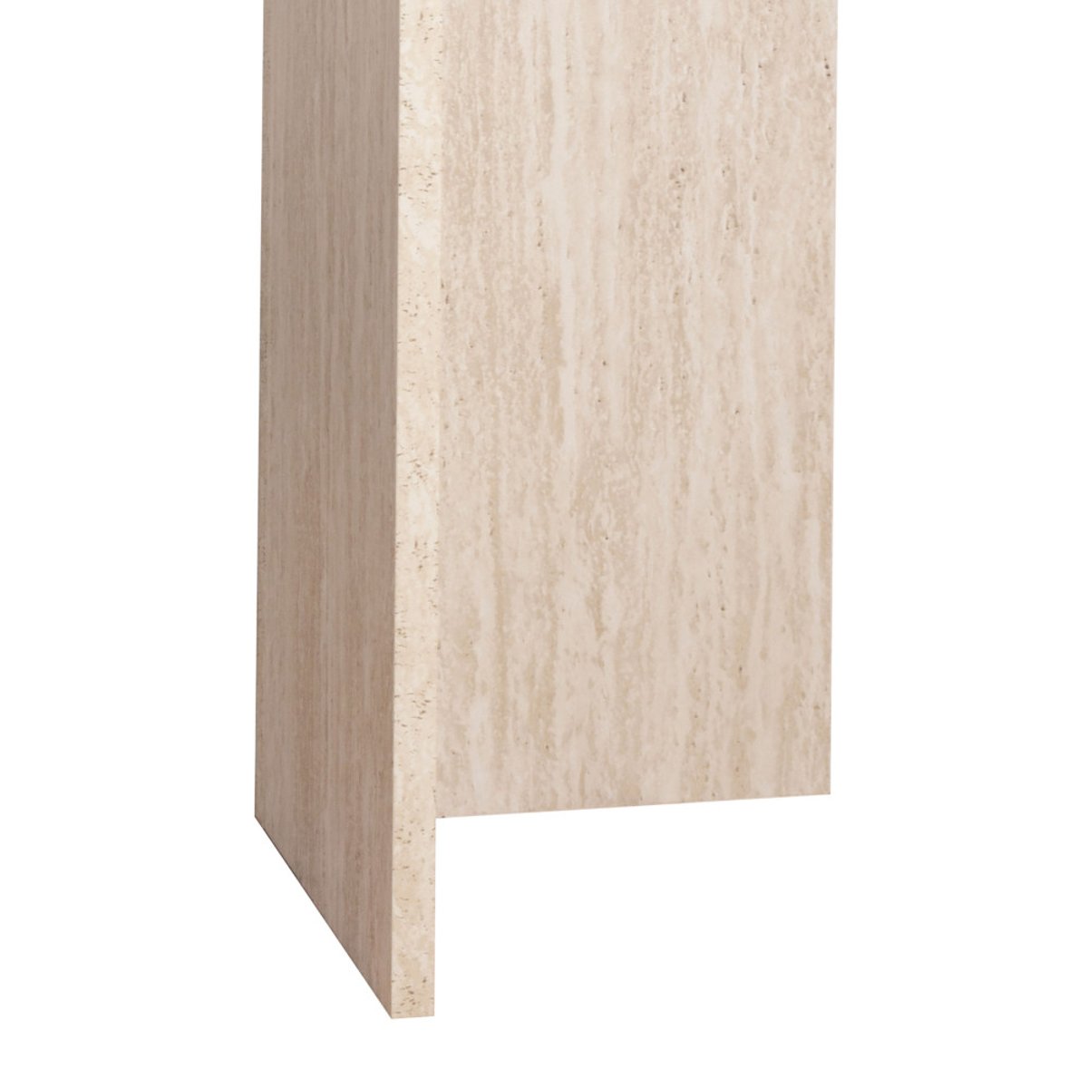 Table à manger 8 personnes ovale effet travertin - CALIAN beige, DRAWER