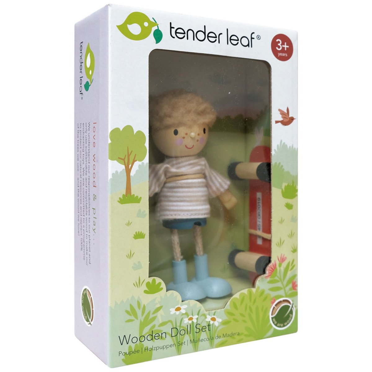 Poupée Edward avec skateboard multicolore, TENDER LEAF TOYS