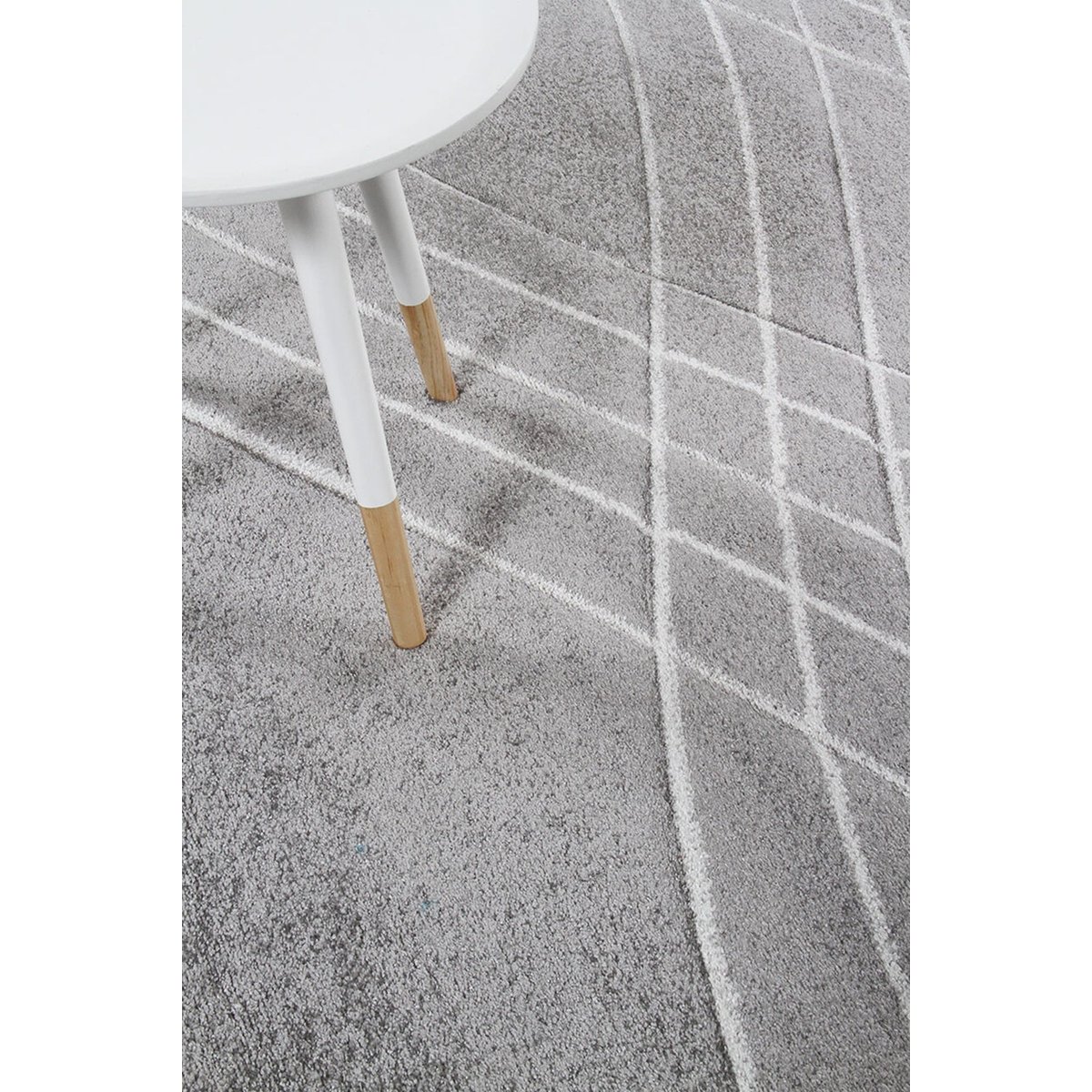 Tapis salon et chambre moderne tissé plat BROWNIE gris, NOVATREND