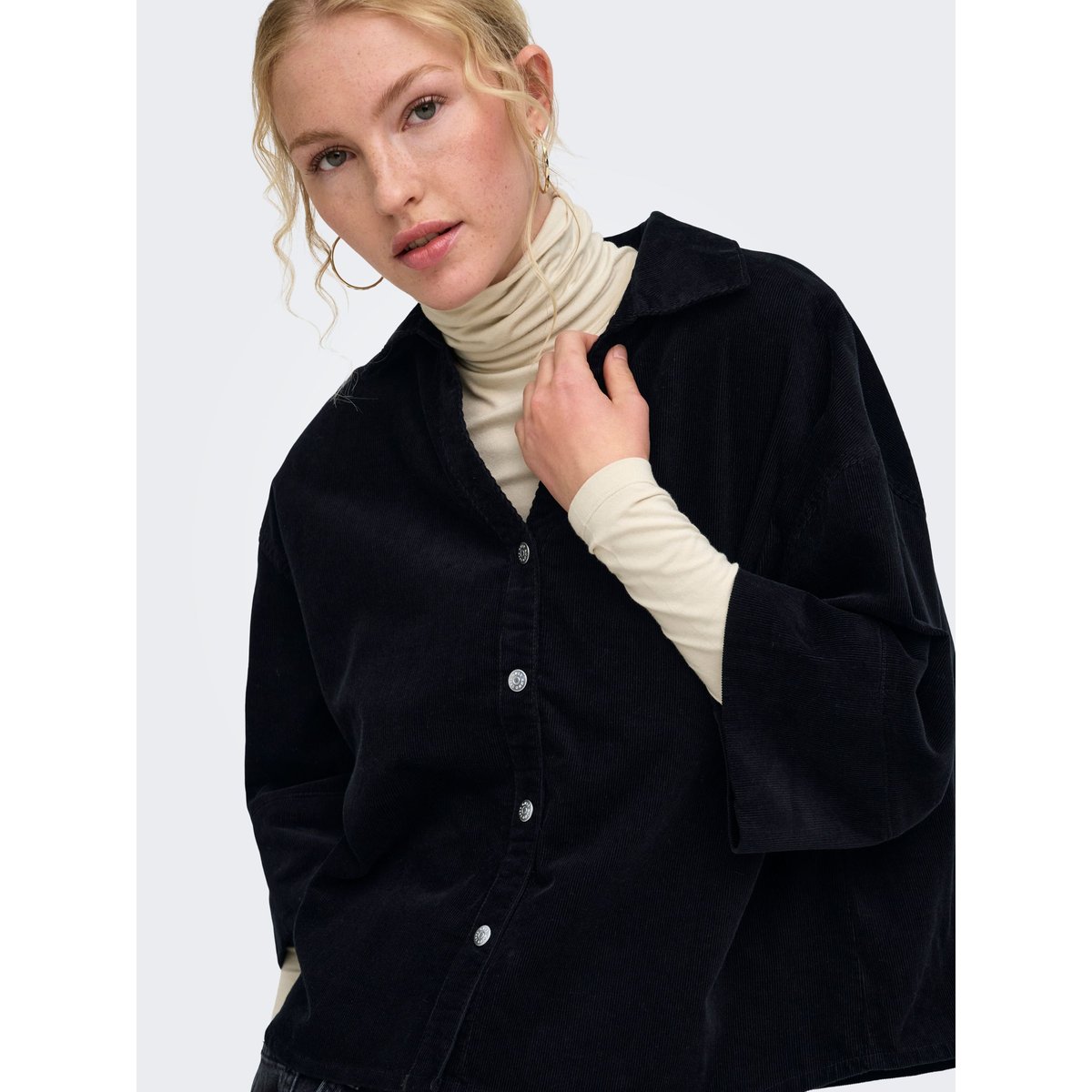 Chemise En Corduroy black 1, ONLY
