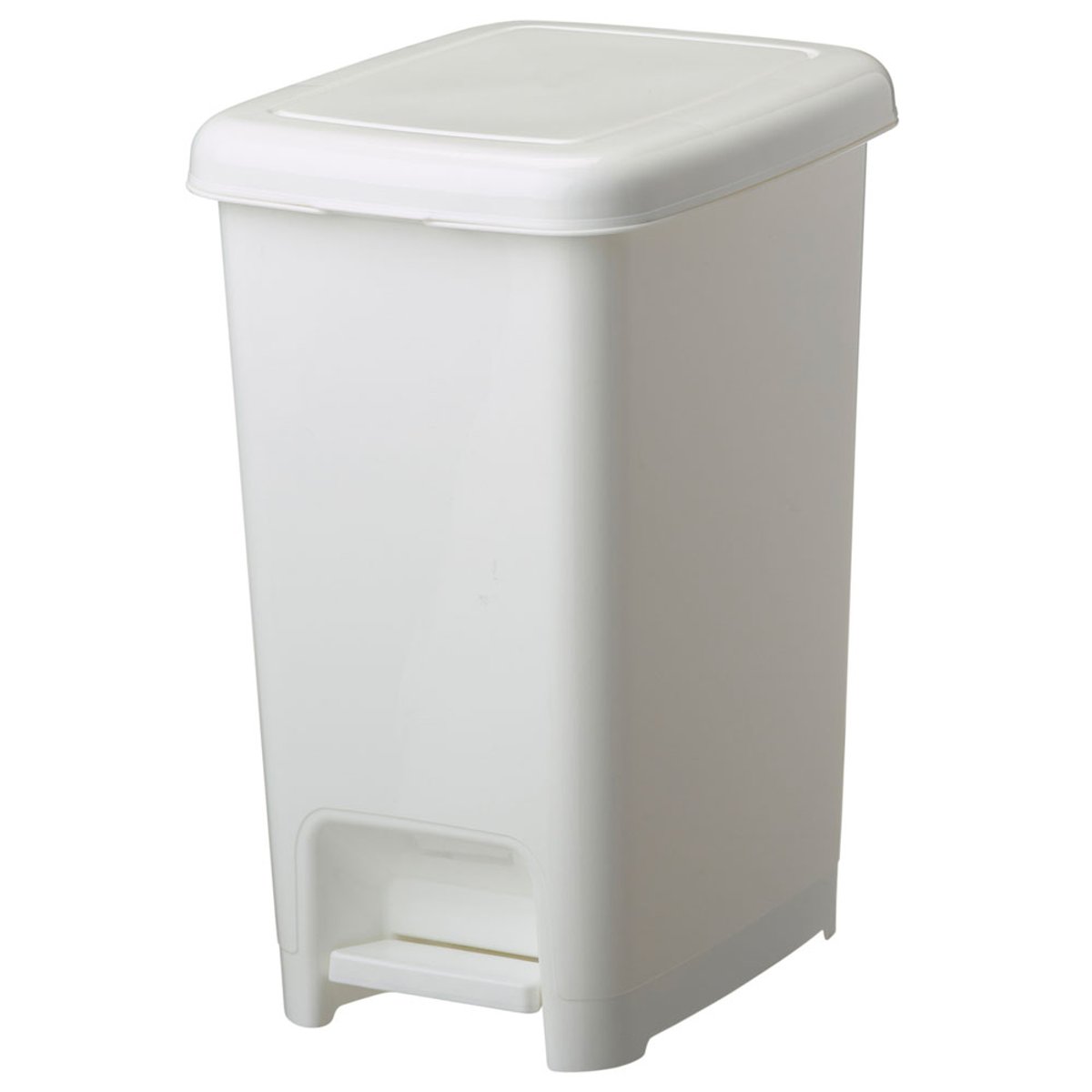 Poubelle de salle de bains à pédale 15L - CUBO plastique blanc, ROSSIGNOL