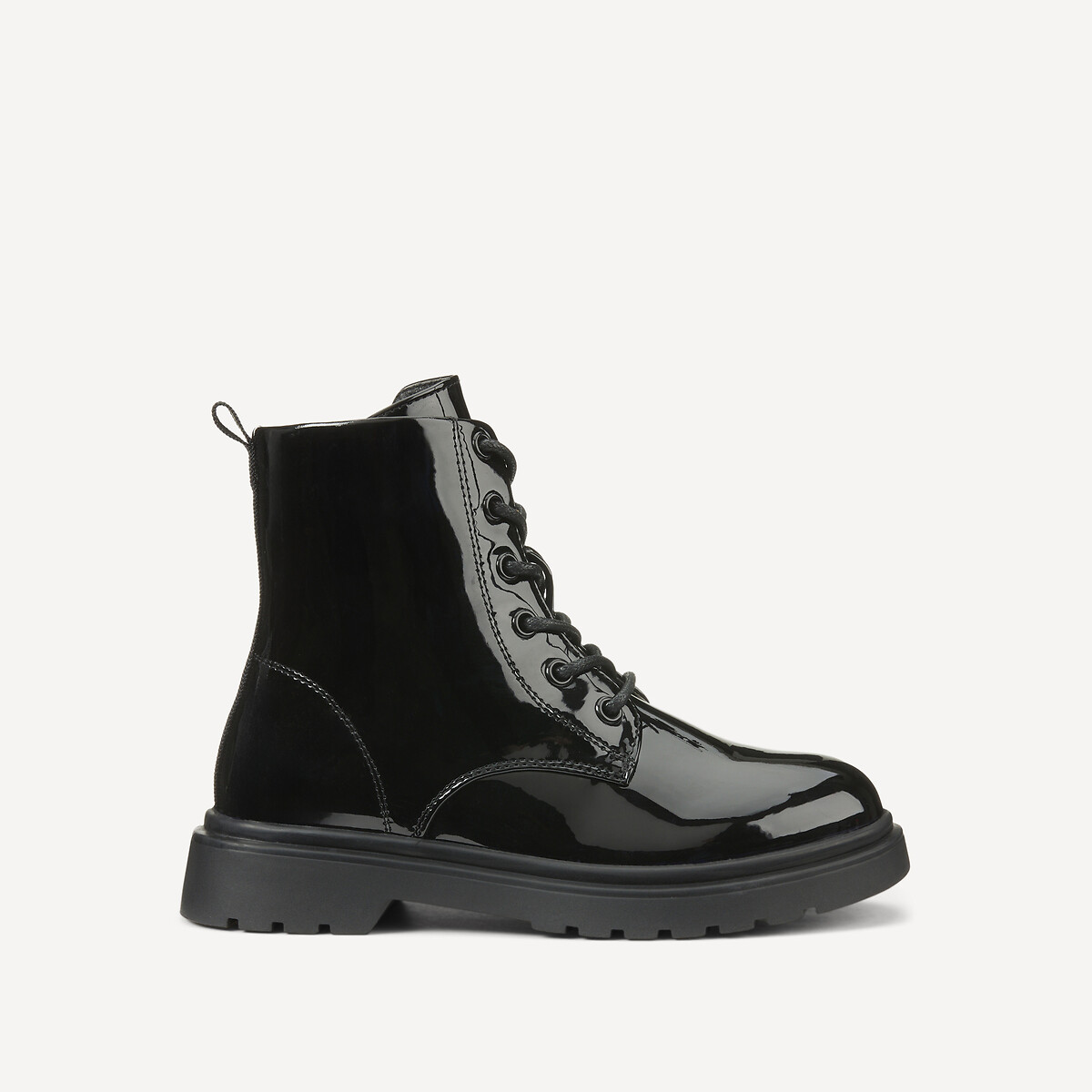 Bottines vernies à lacets noir, LA REDOUTE COLLECTIONS