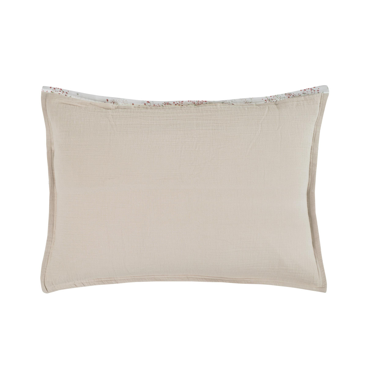 Parure housse de couette gaze de coton + 2 taies 50x70cm ELSA LOFT ecru, SENSEI MAISON