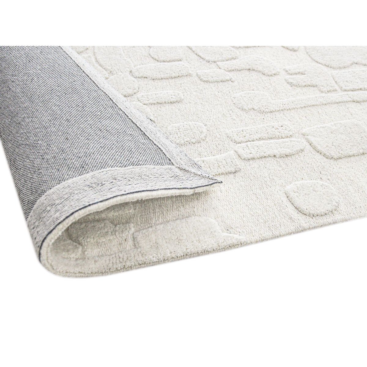 Tapis poils ras style graphique, ARADIA crème, BOBOCHIC