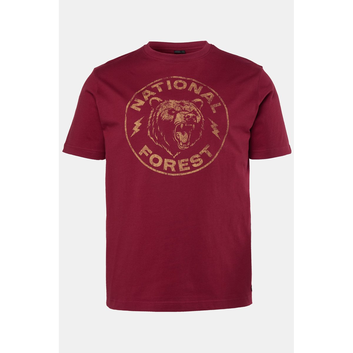 T-shirt à manches courtes et imprimé marron cuivre, JP1880