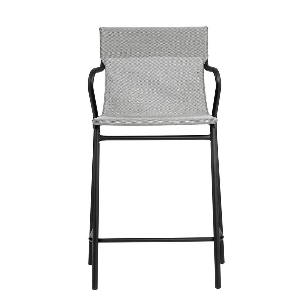 Fauteuil mi-haut assise grand confort - HORIZON MIDDLE pearl tube noir, LAFUMA MOBILIER