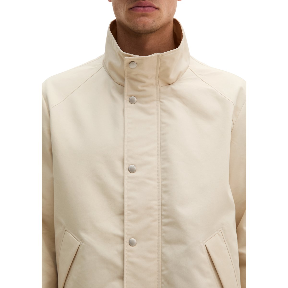 Veste en toile, coupe classique avec un léger rembourrage en Unifi REPREVE® beige, MARC O'POLO