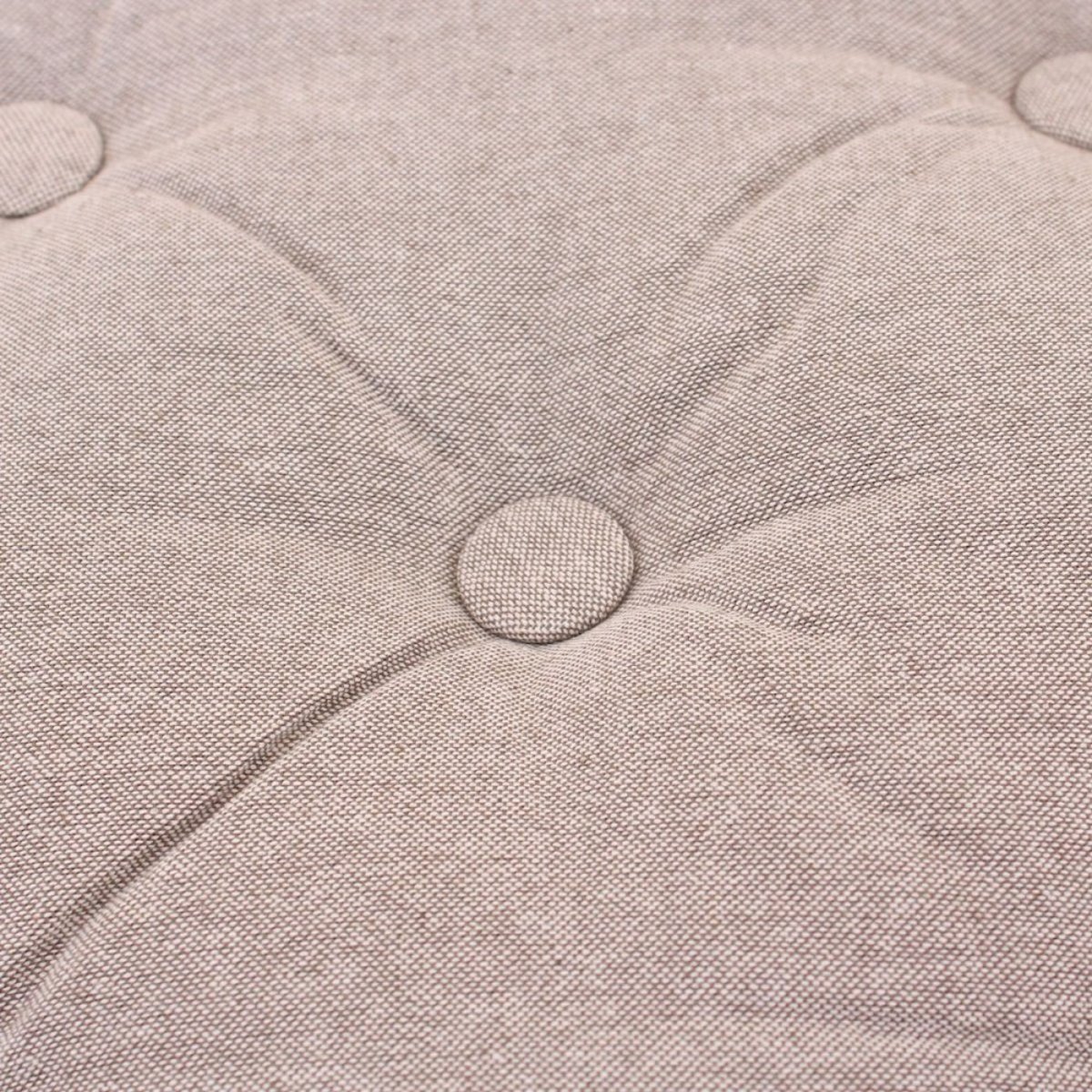 Lot de 4 galettes de chaise capitonnée taupe, ORNAMI
