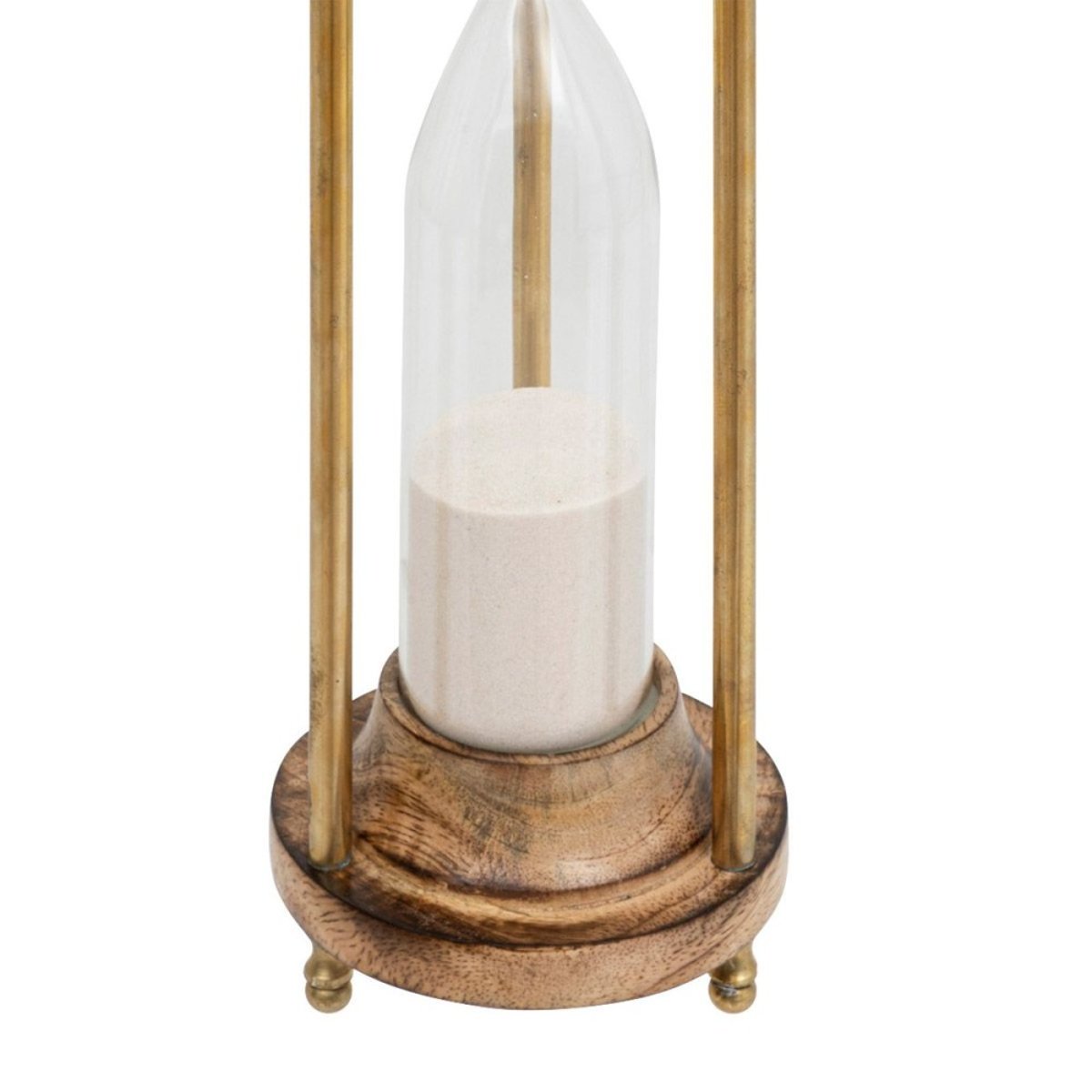 Sablier cylindre manguier et verre Tropical boudoir H38 marron, ATMOSPHERA