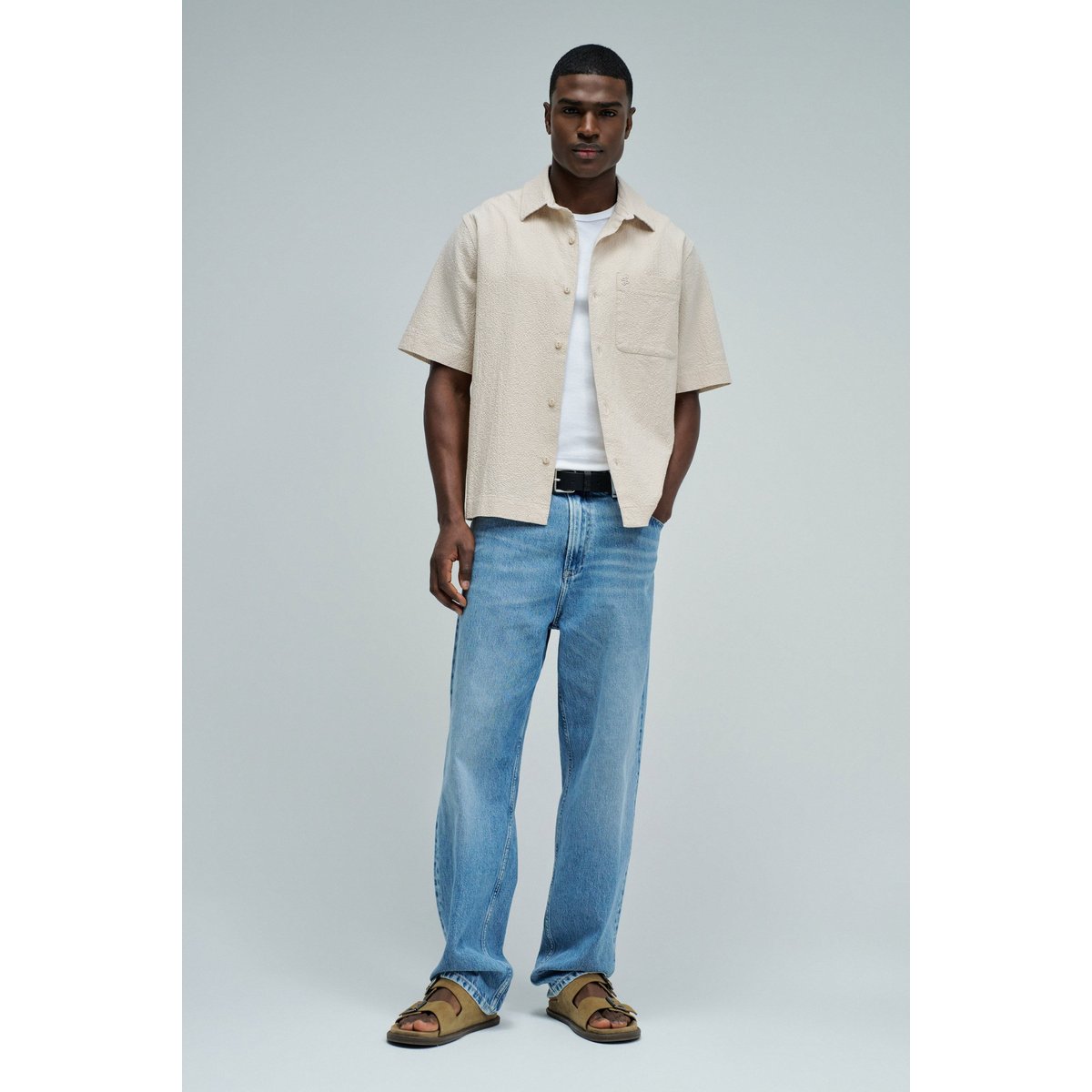CHEMISE TEXTURÉE beige, SALSA JEANS