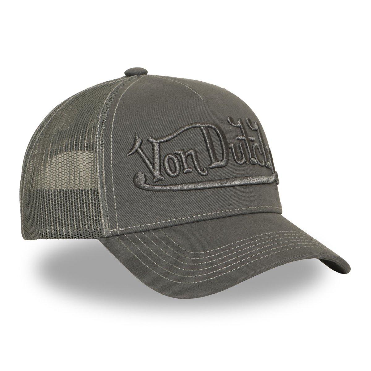 Casquette trucker EMBROIDERY gris moyen, VON DUTCH