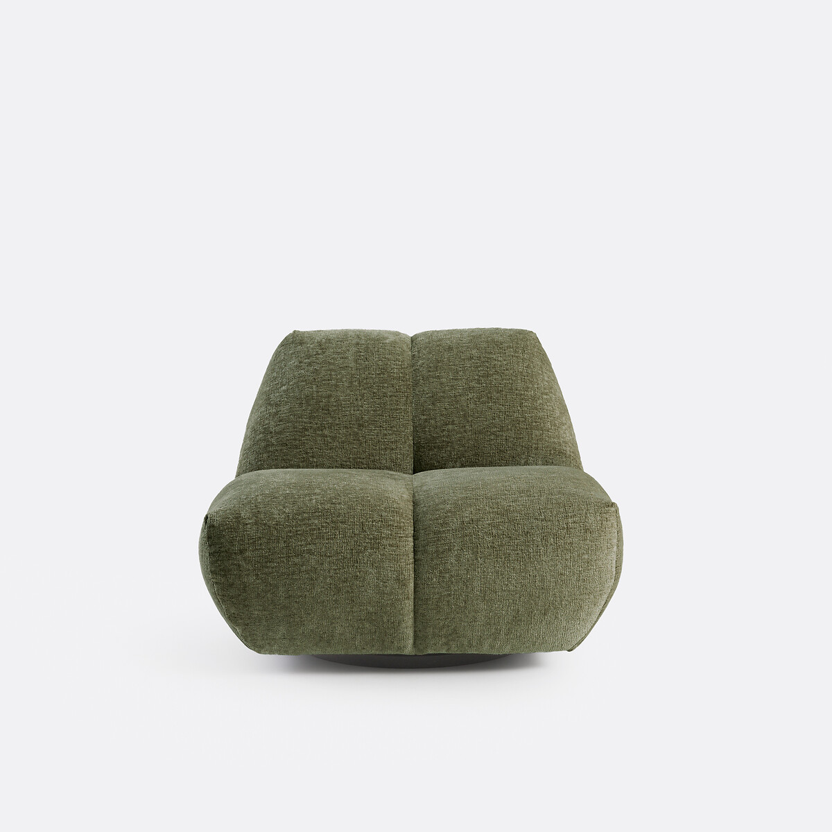 Fauteuil pivotant, velours épais, Nuria kaki, LA REDOUTE INTERIEURS