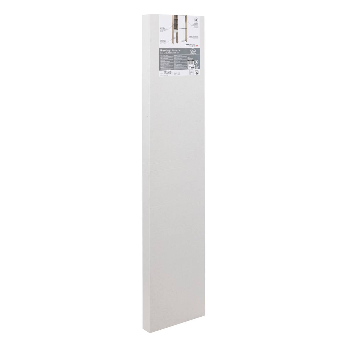 Dressing 2 penderies effet chêne naturel DOLO beige, 5FIVE SIMPLY SMART