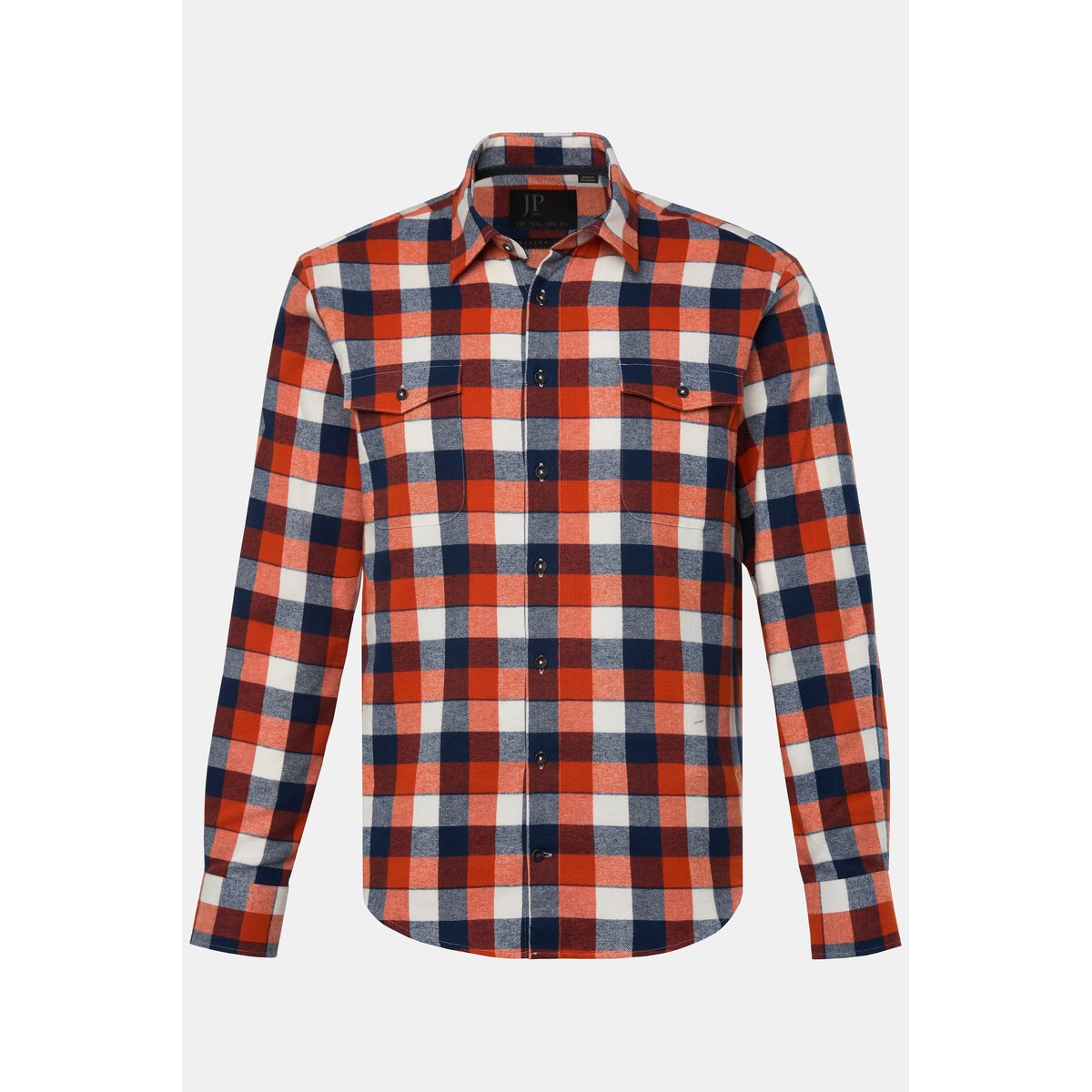 Chemise en flanelle à carreaux terre cuite, JP1880