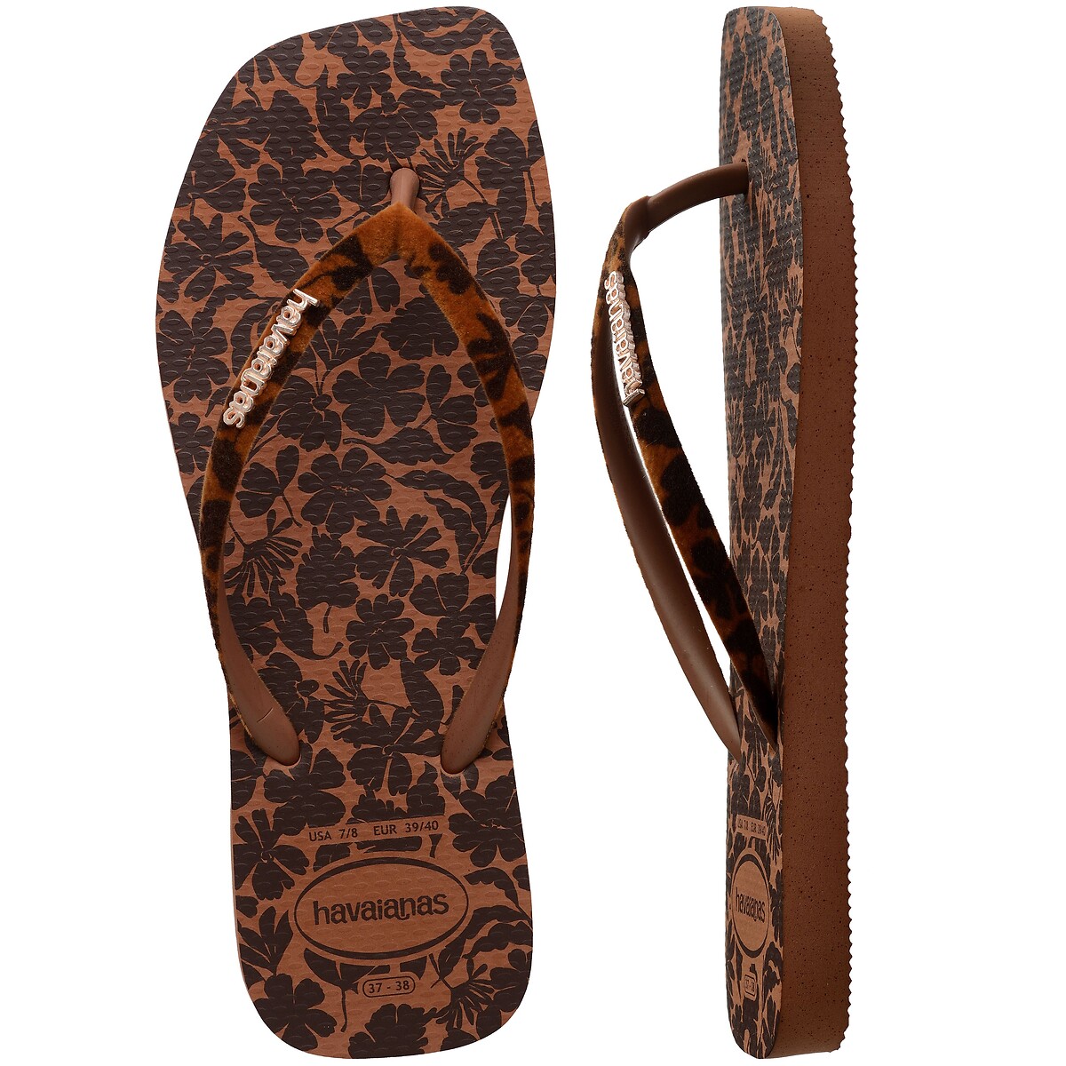 Infradito SQUARE Velvet marrone, HAVAIANAS
