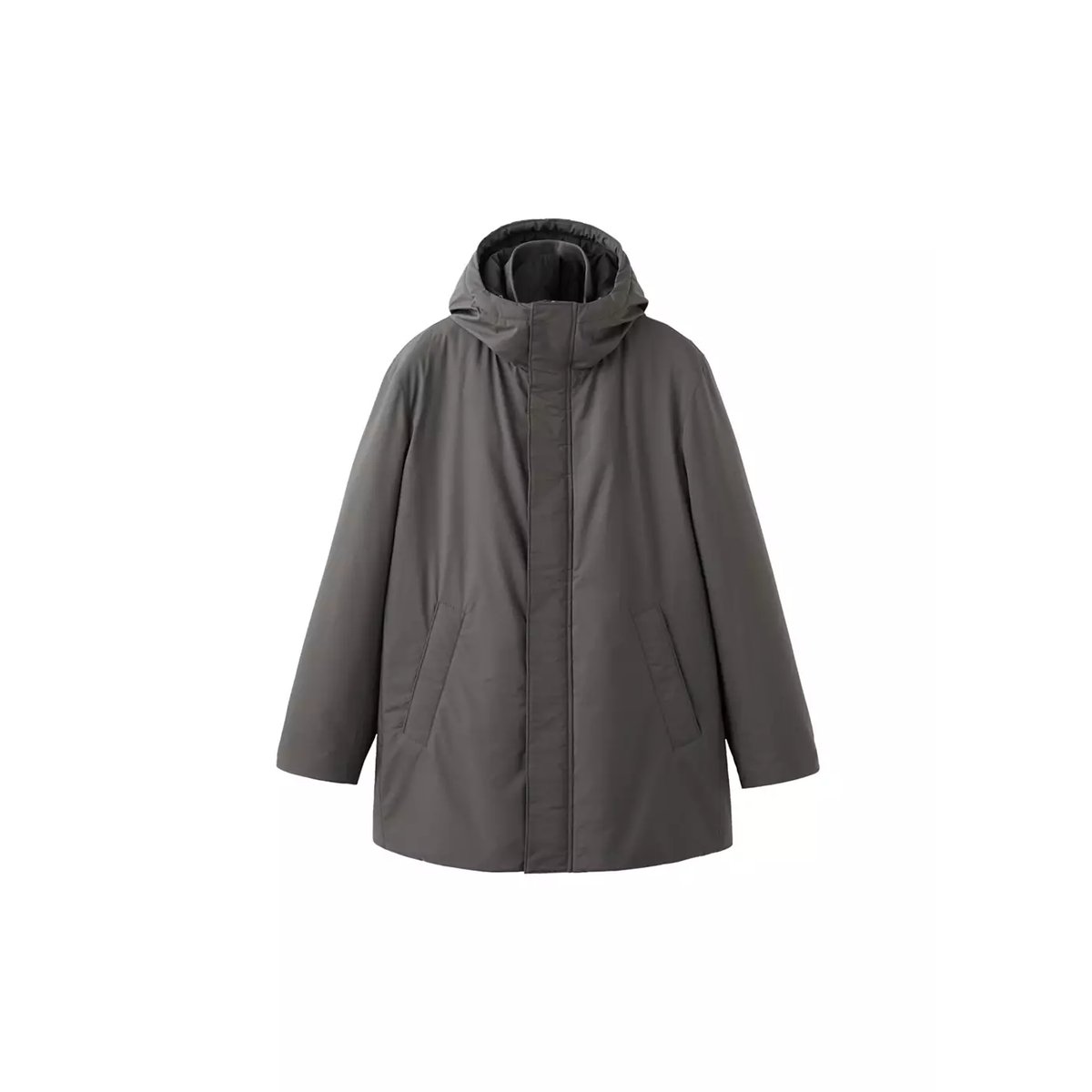 Parka matelassée déperlante et amovible gris, MANGO MAN