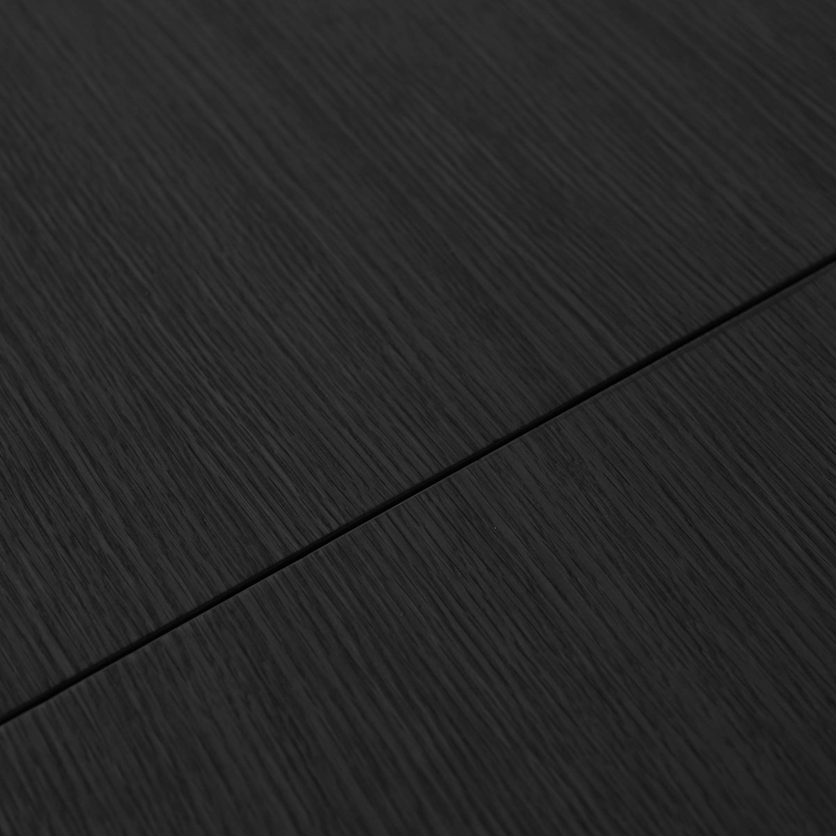Table à manger ovale extensible bois d'hévéa et placage chêne 4-6 places LISA noir, SWEEEK
