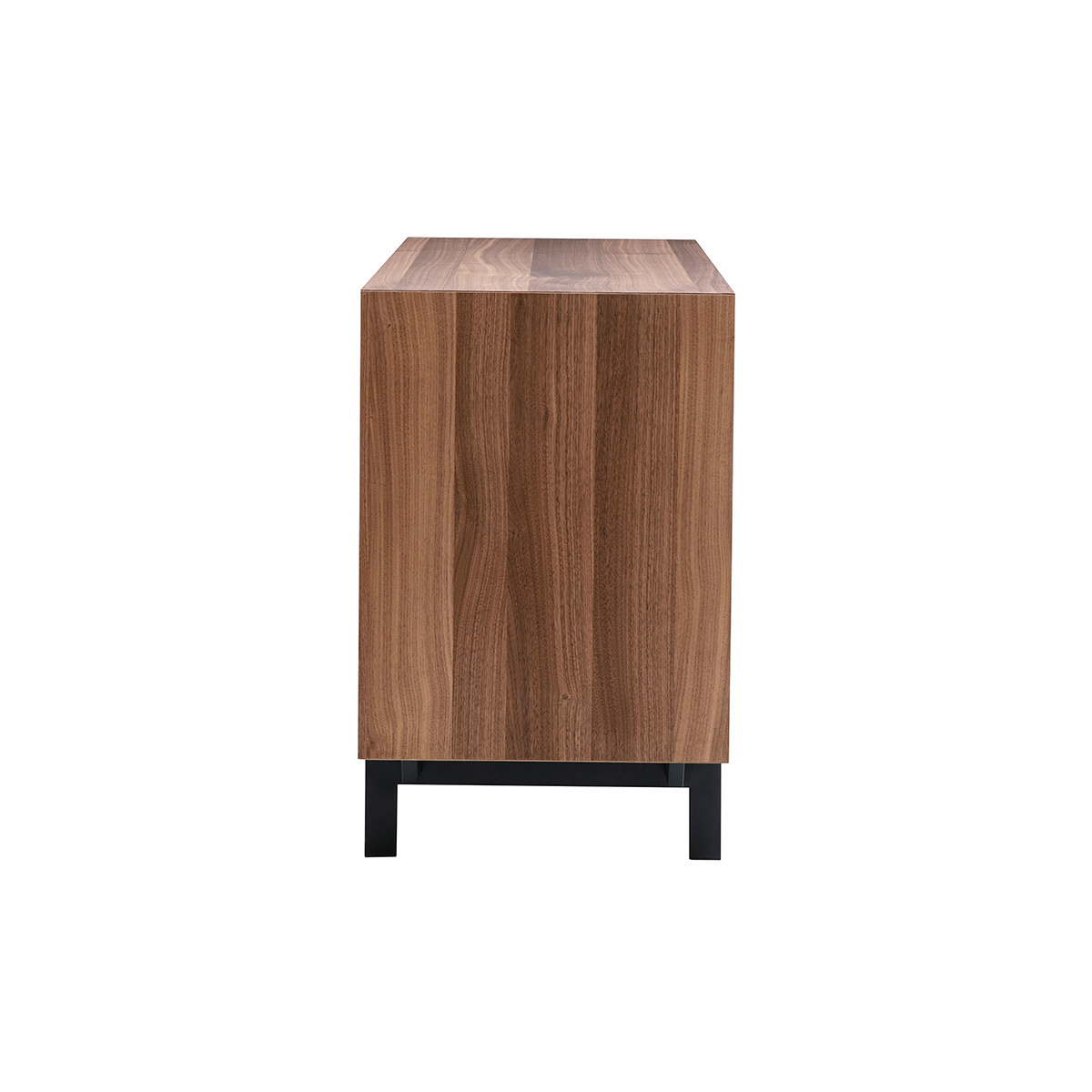 Buffet vintage en bois foncé noyer 2 portes L120 cm MANNY couleur unique, MILIBOO
