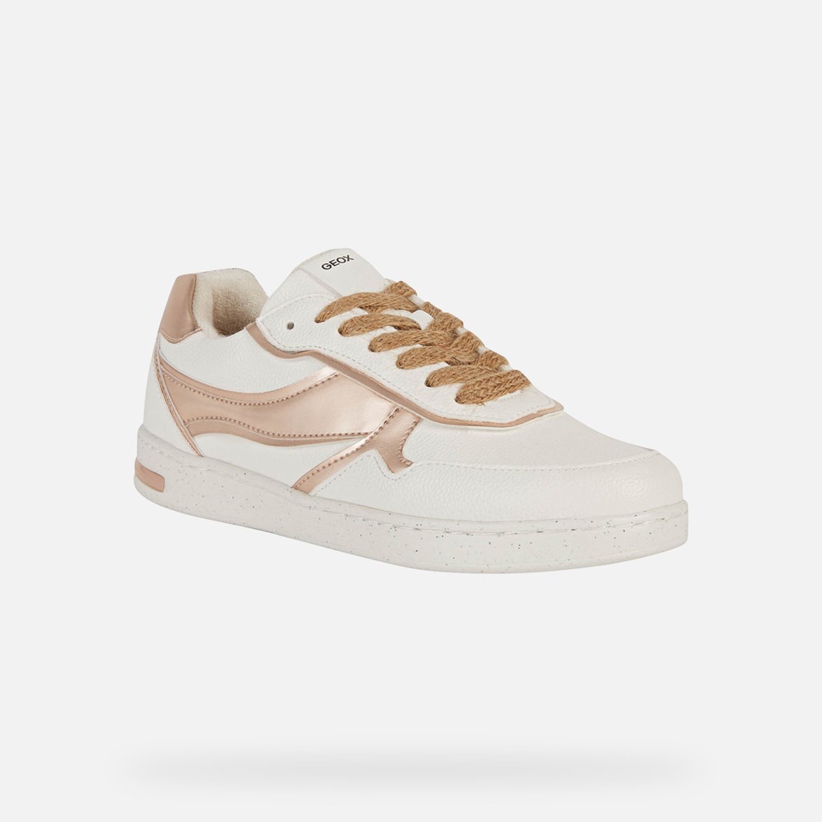 Baskets respirantes Jaysen x ACBC blanc/or rose, GEOX