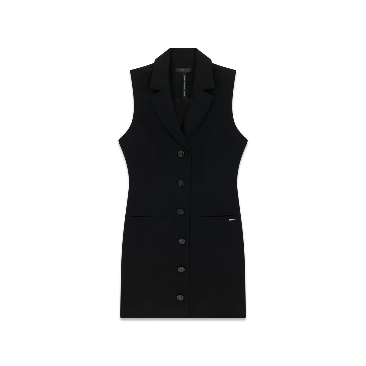Robe Mini Moulante En Crêpon noir, GUESS