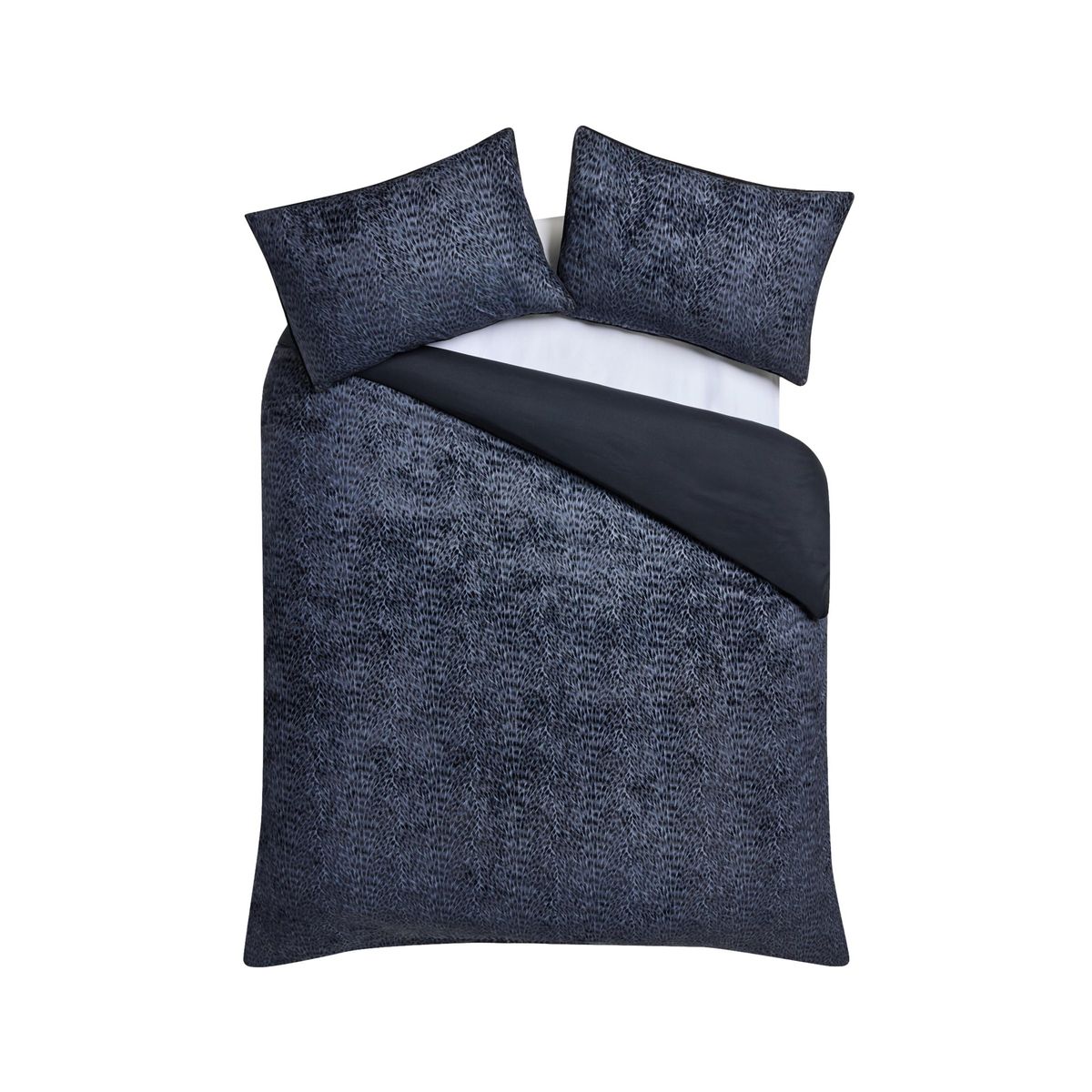 Parure de lit en velours à motif léopard bleu, NEXT
