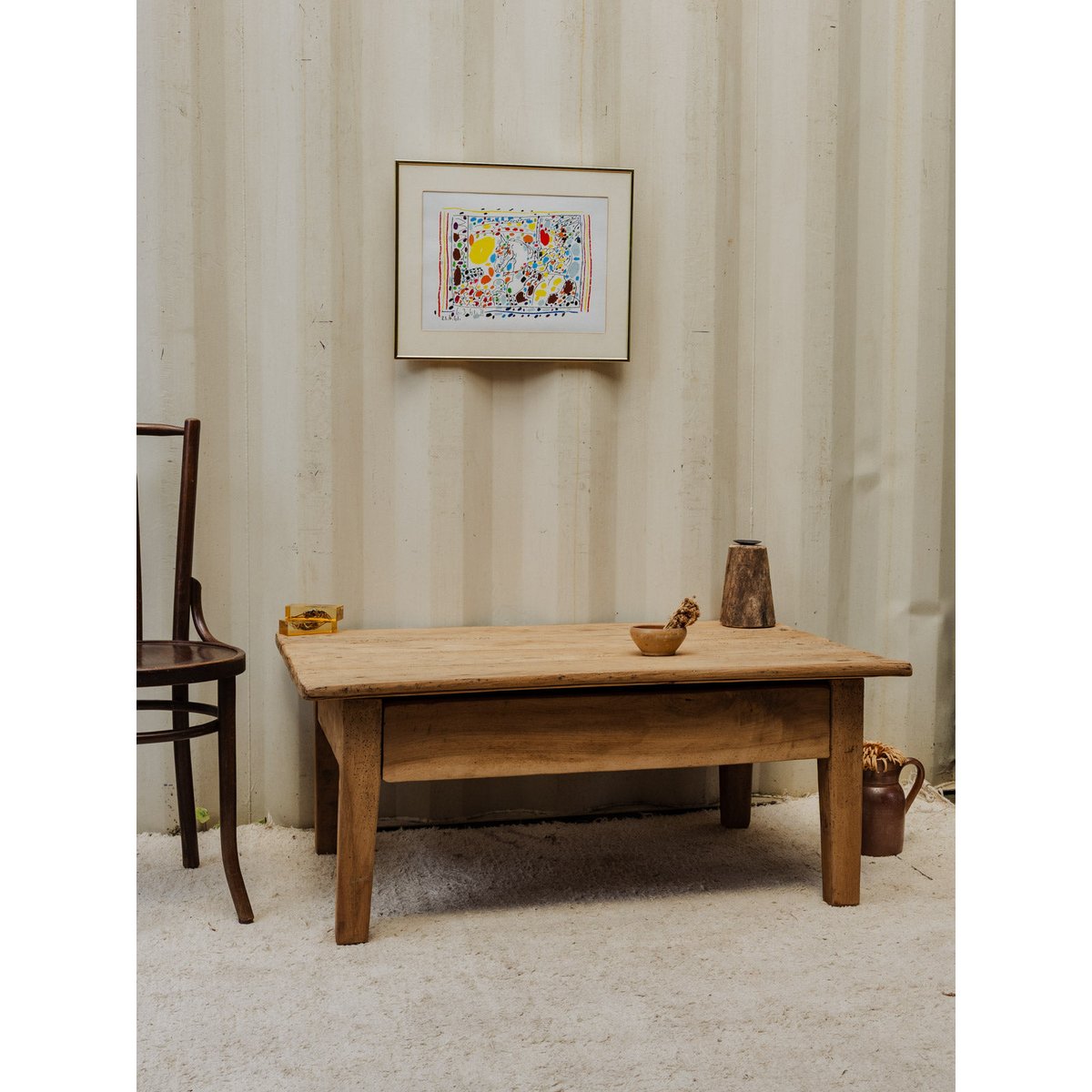 Table basse en bois Léonie N°1046 - Bon état bois clair, DEBONGOUT