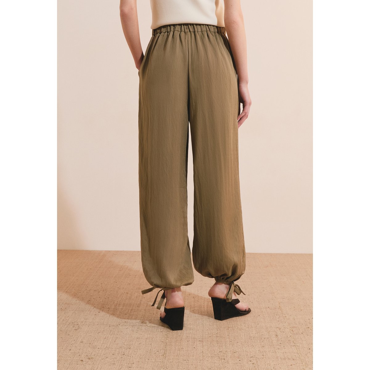 Pantalon bouffant VELINA anis, ETAM
