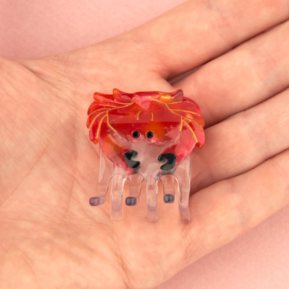 Mini pince à cheveux CRABE rouge, COUCOU SUZETTE