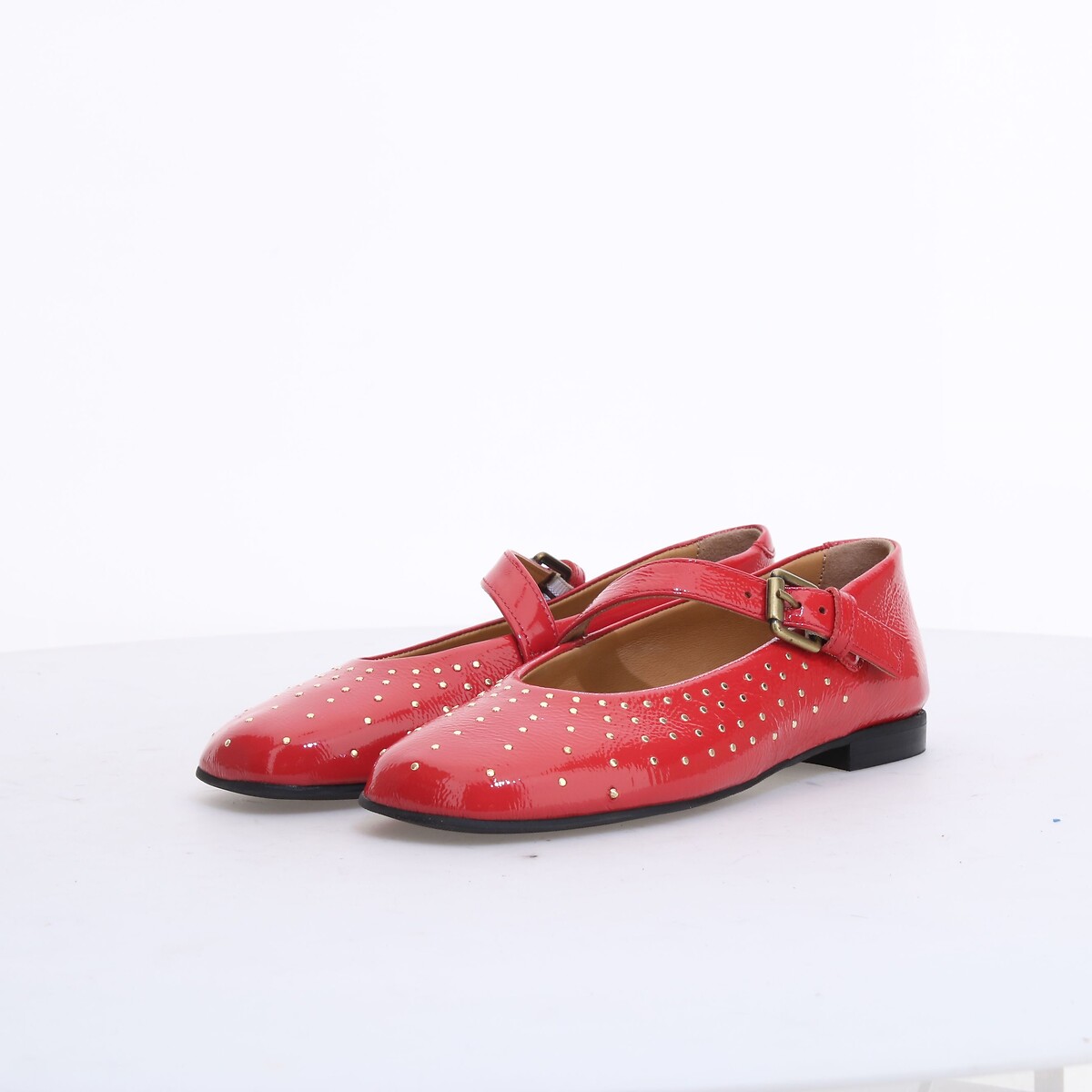 Ballerine babies in pelle rosso, MJUS