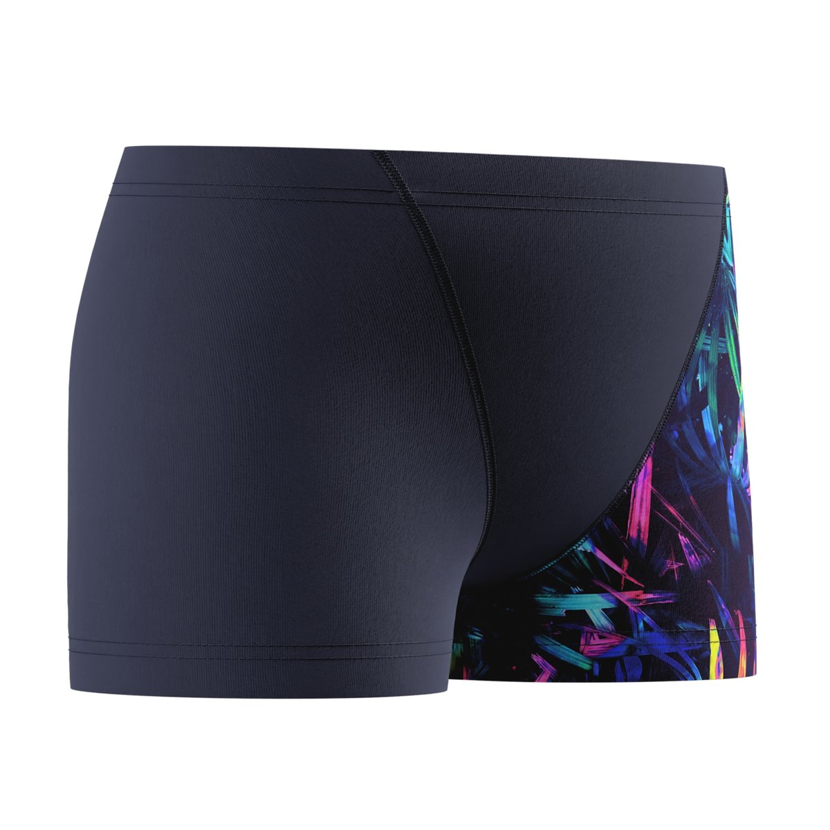 Short de bain motif/style feuilles tropicales AQUA bleu marine, SPEEDO