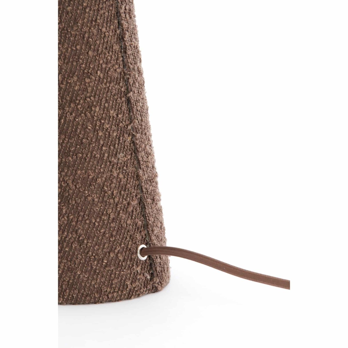 Lampe À Poser Textiles MICKY marron, LIGHT & LIVING 